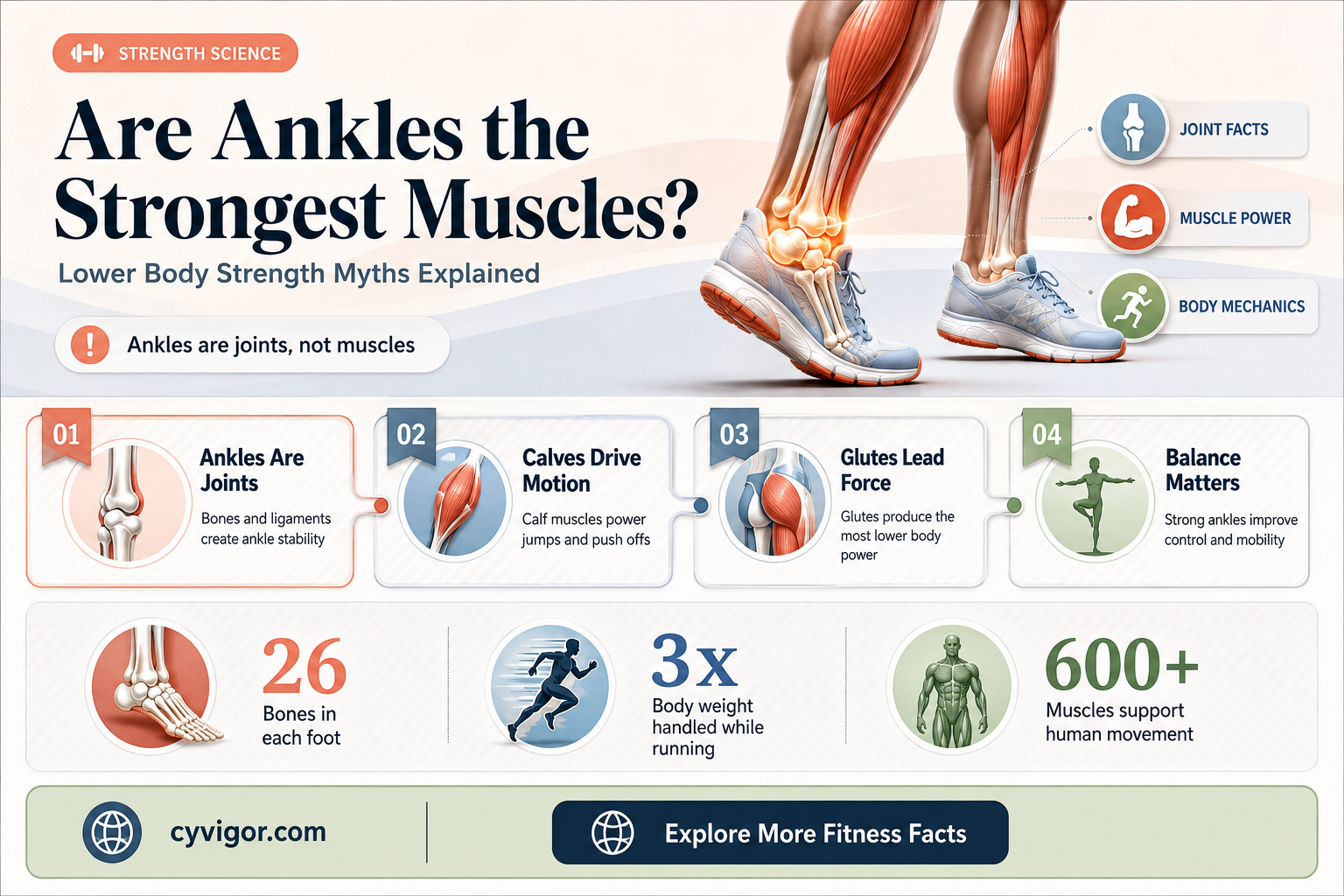 are my ankles the strongest group of muscles