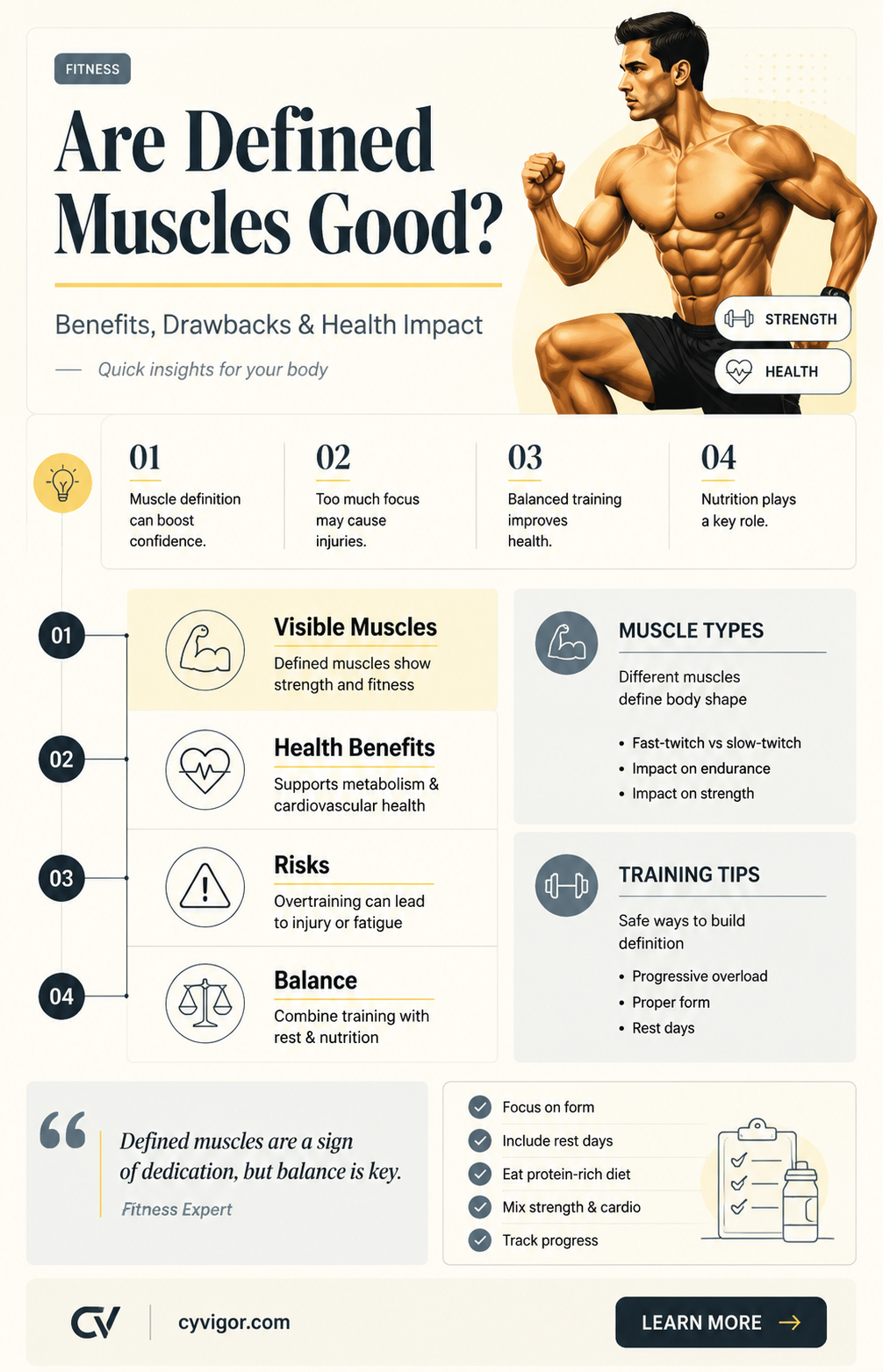 are defined muscles good