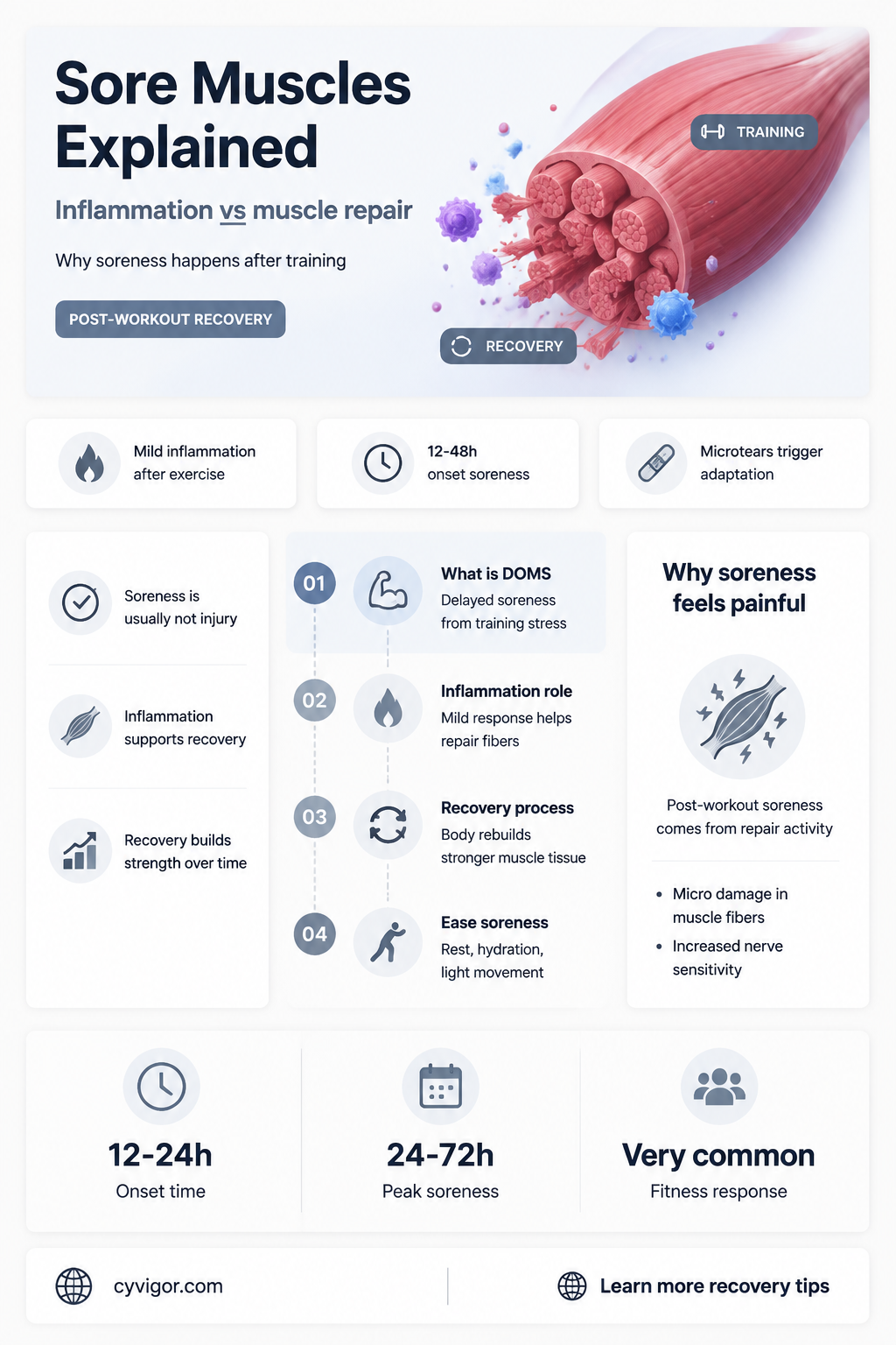are sore muscles defined as inflamed