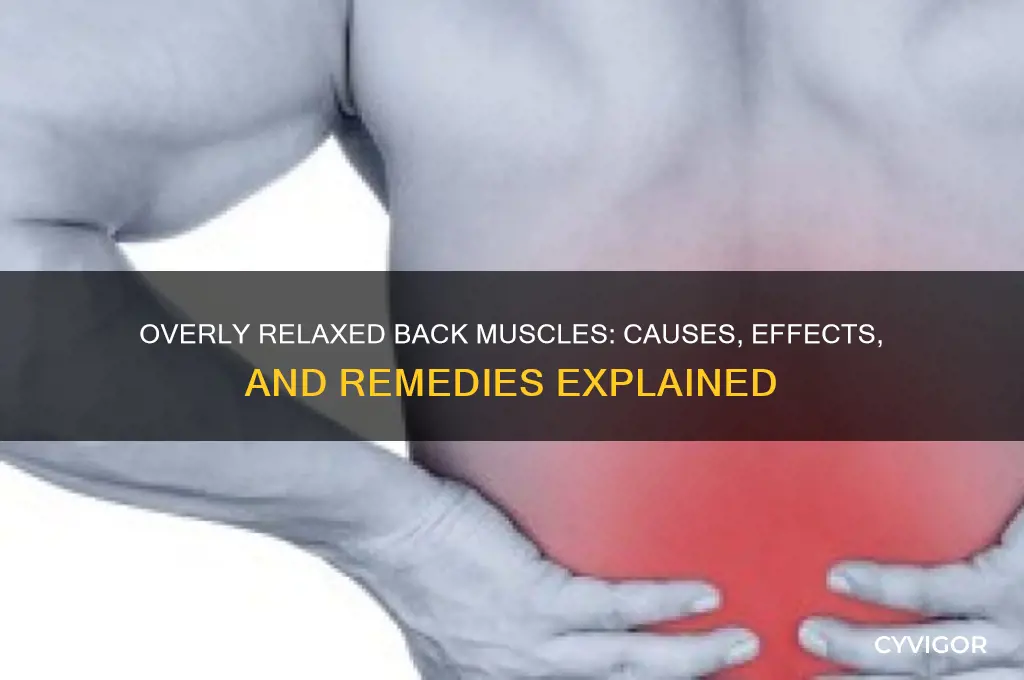 are there muscles in the back that get too relaxed
