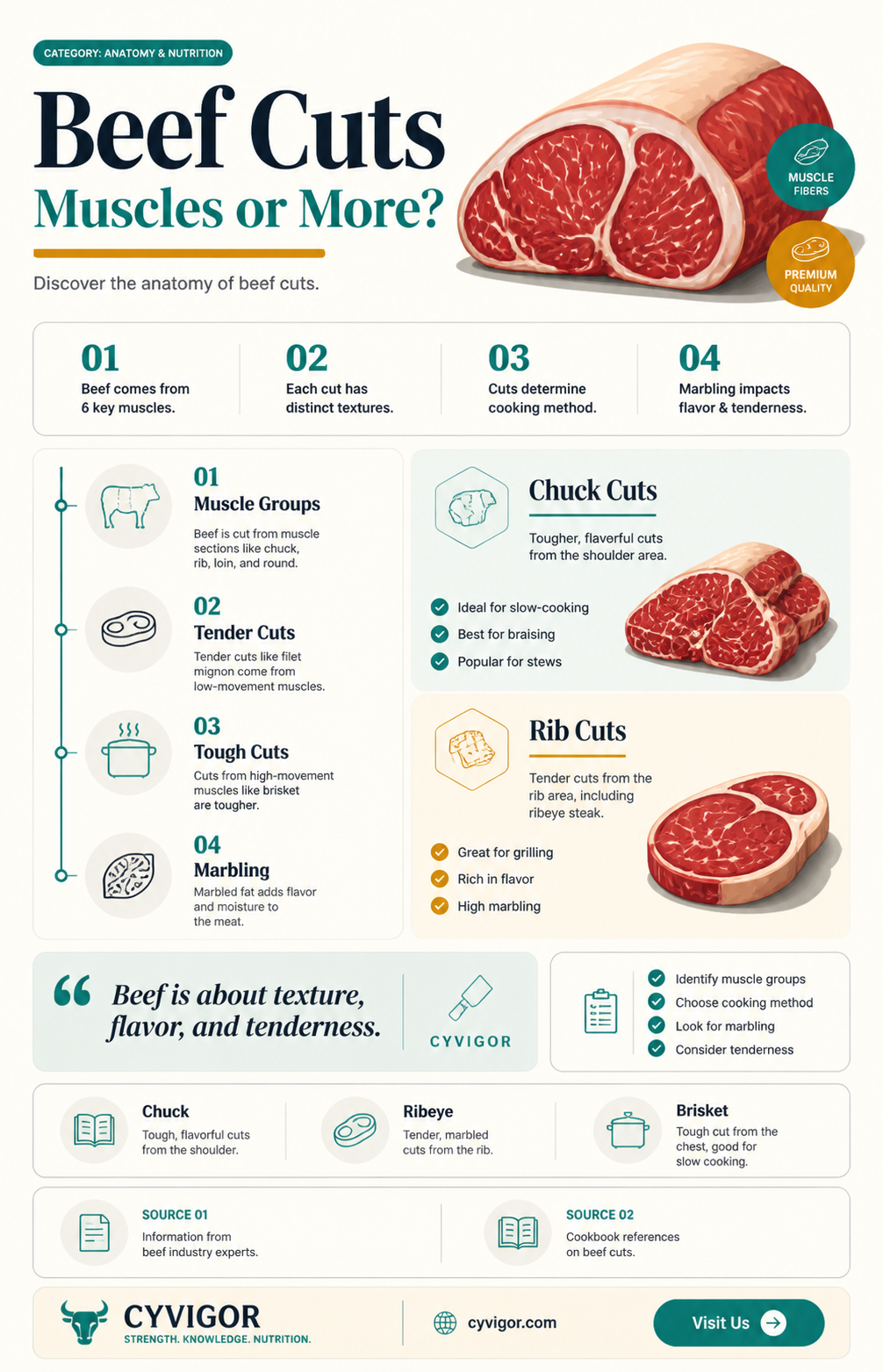 are beef cuts muscle