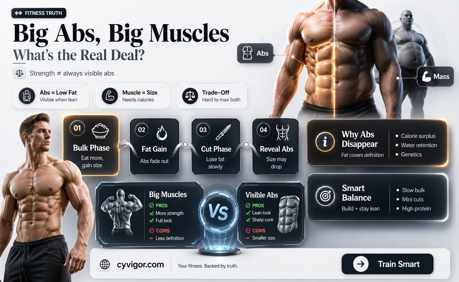 are abs big muscles