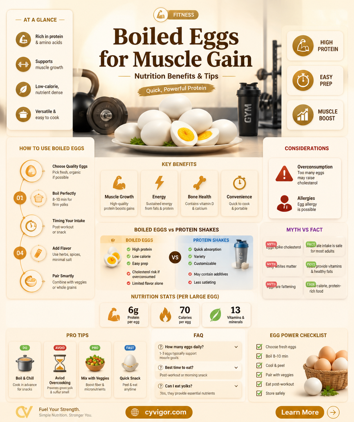 are boiled eggs good for muscle gain