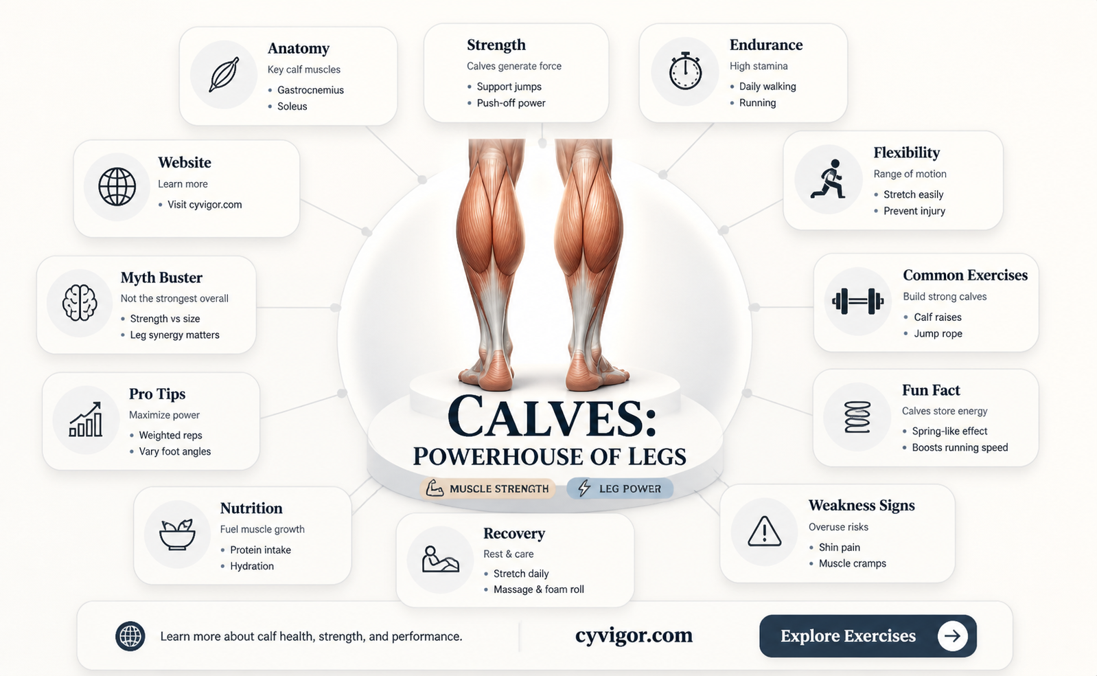 are calves the strongest muscle