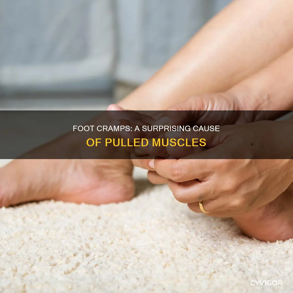 can a cramp in the foot cause a pulled muscle