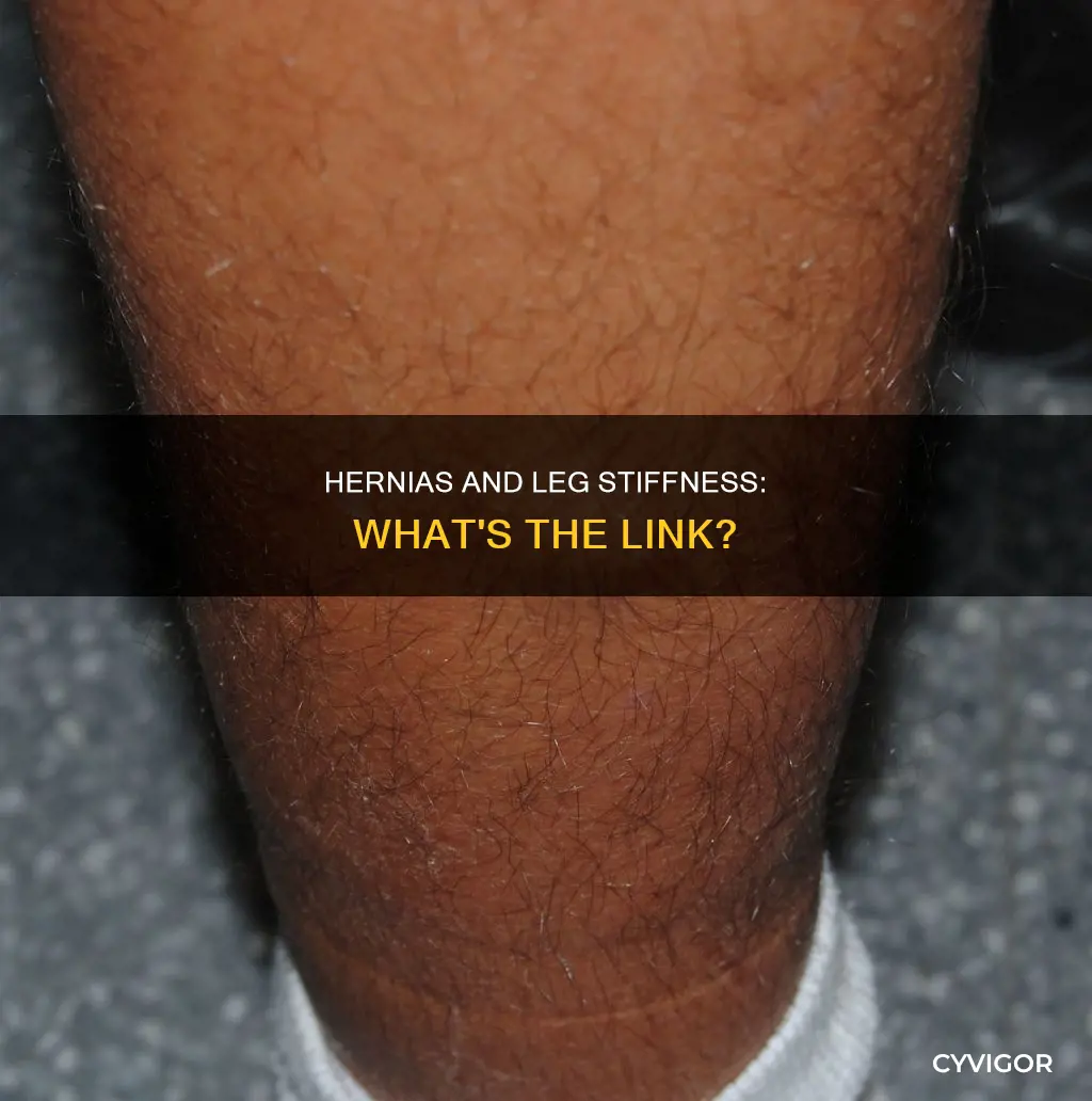 can a hernia cause top leg muscle stiffness