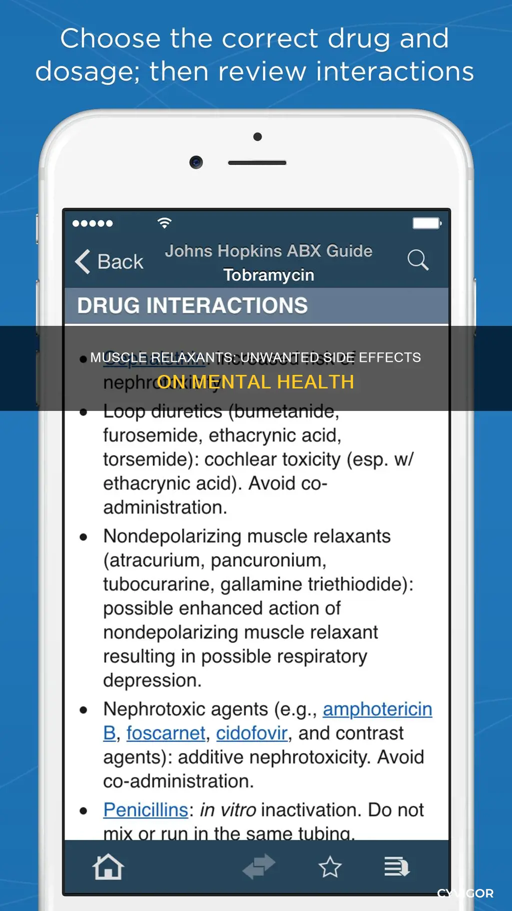 can a muscle relaxant cause depressed mood