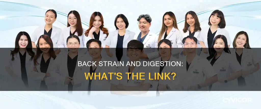 can a muscle strain in back cause digestive problems