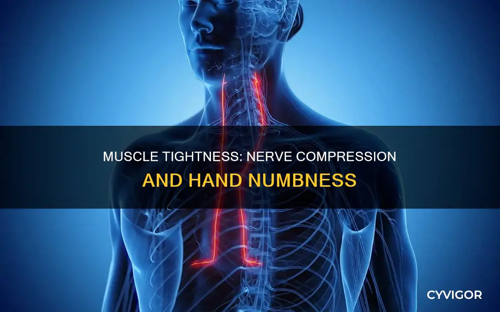can a muscle tighten around anerve to cause numb hands