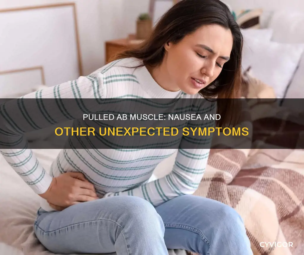 can a pulled ab muscle cause nausea