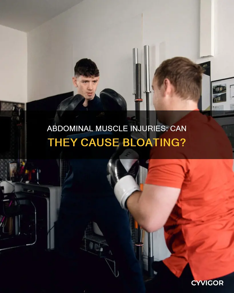 can a pulled abdominal muscle cause bloating