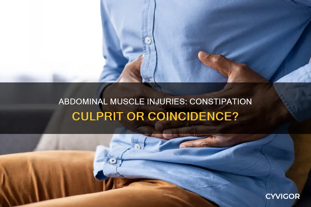 can a pulled abdominal muscle cause constipation
