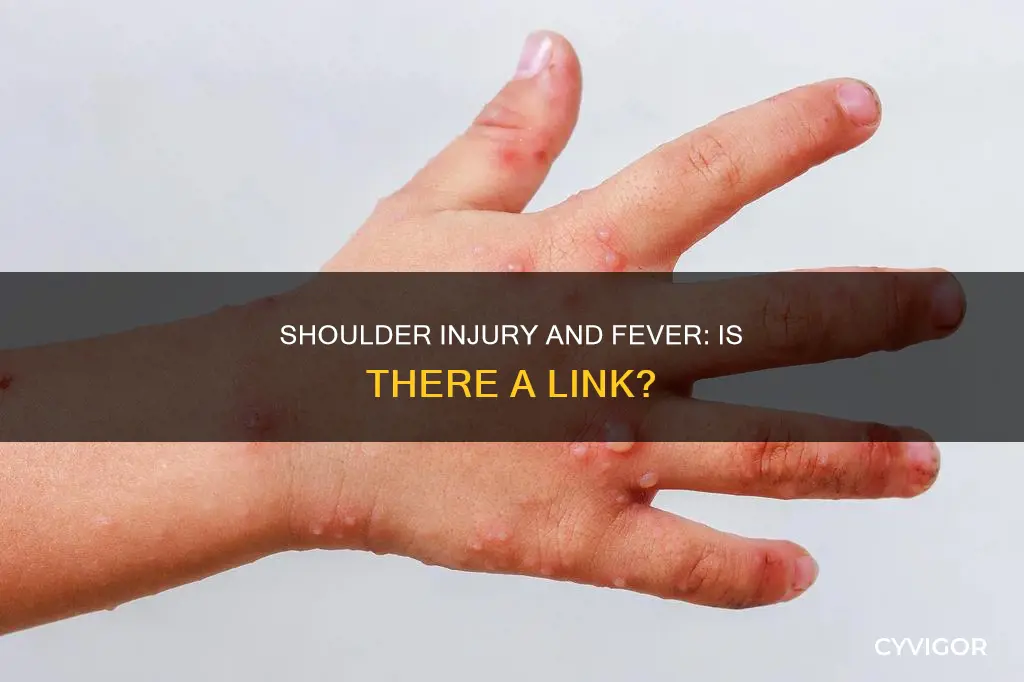 can a pulled shoulder muscle cause a fever