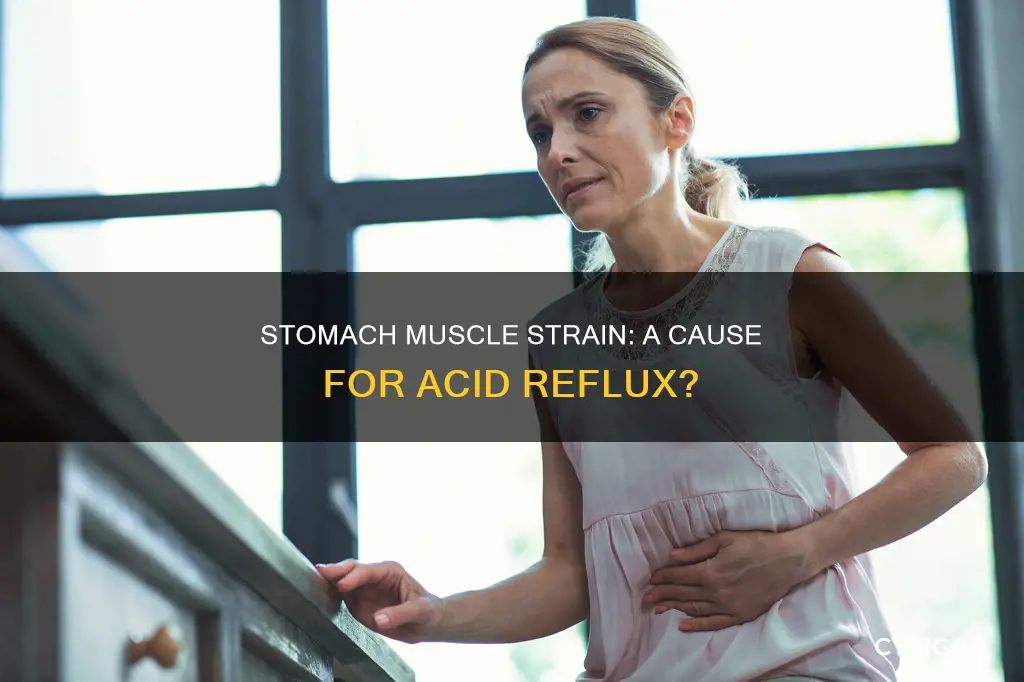 can a pulled stomach muscle cause acid reflux