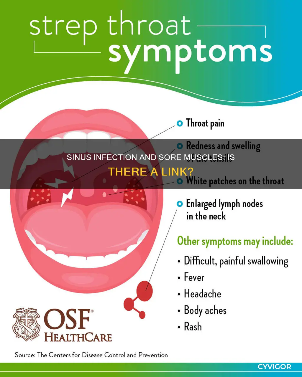 can a sinus infection cause sore muscles