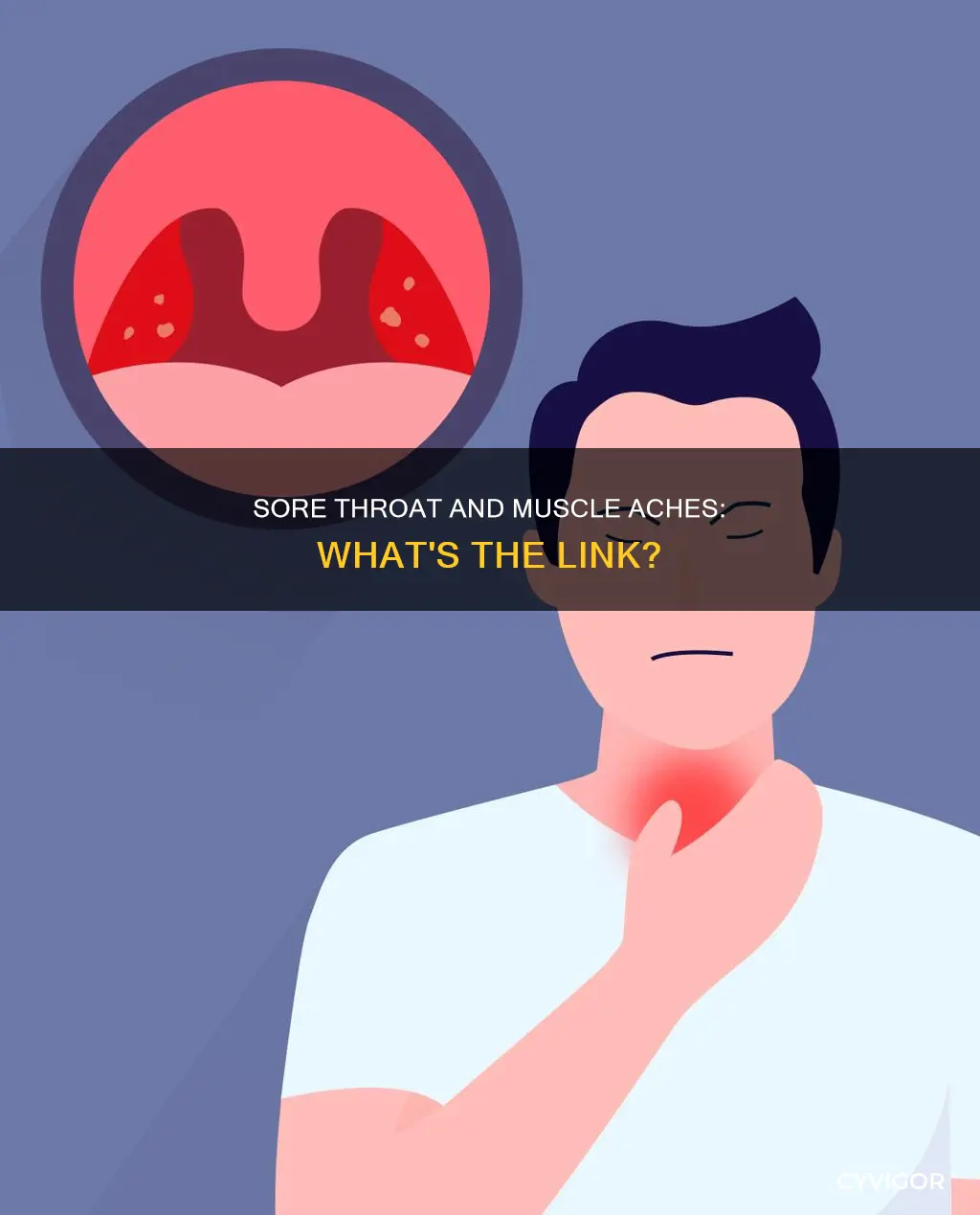 can a sore throat cause muscle aches