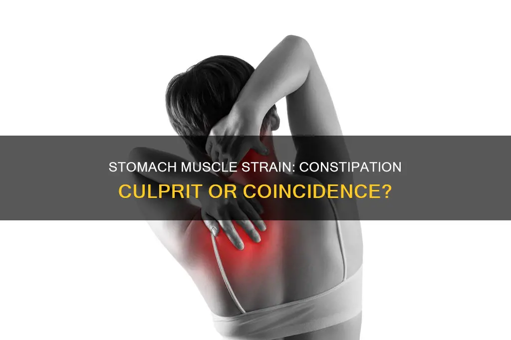 can a stomach muscle strain cause constipation