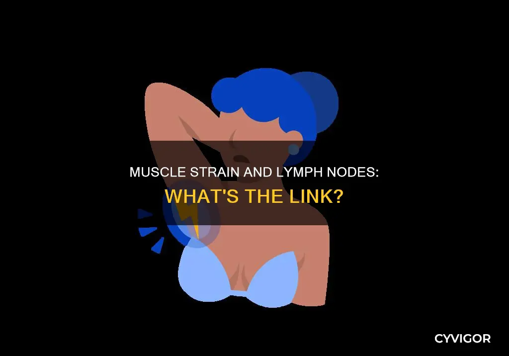 can a strained muscle cause lymph node inflammation