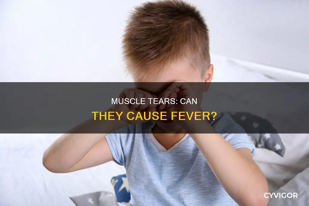 can a torn muscle cause a fever