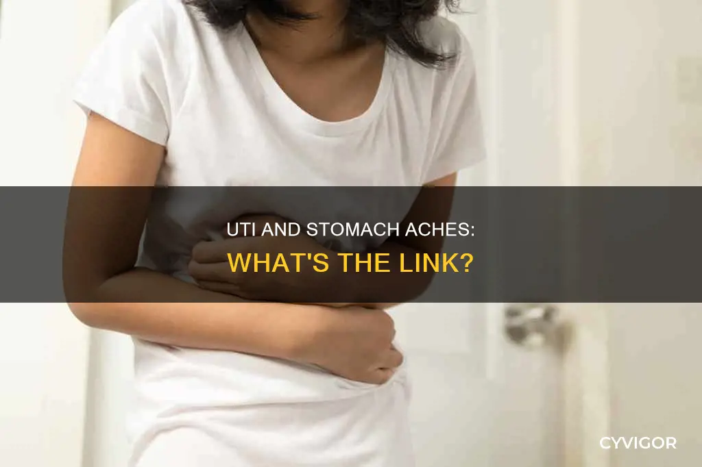 can a uti cause stomach muscles to ache
