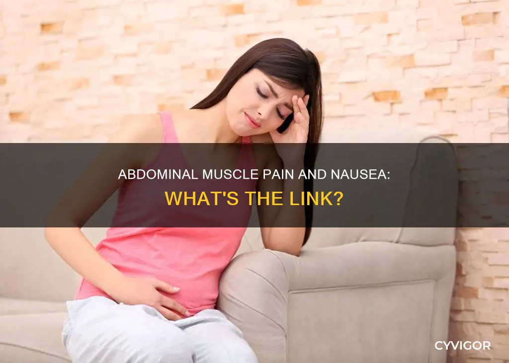 can abdominal muscle pain cause nausea