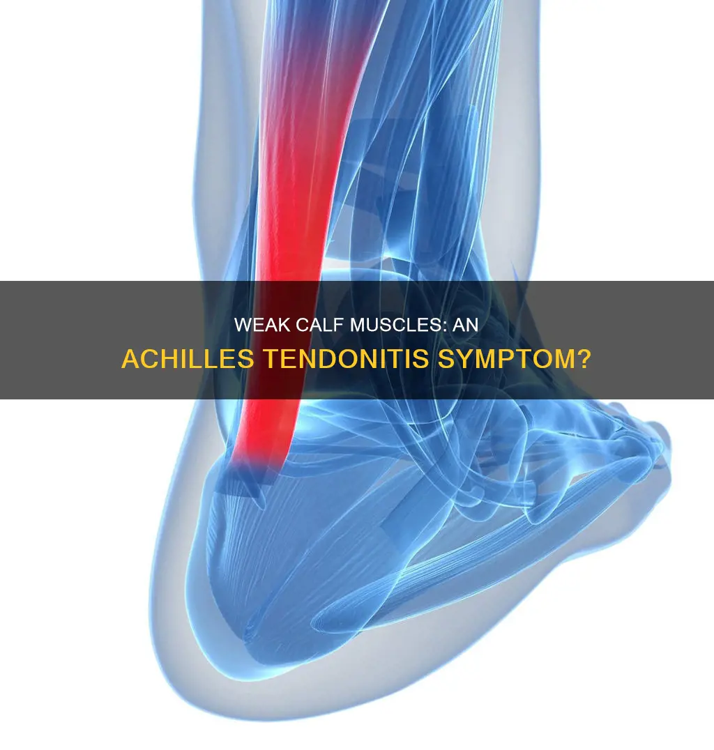 can achilles tendonitis cause weakness to calf muscle