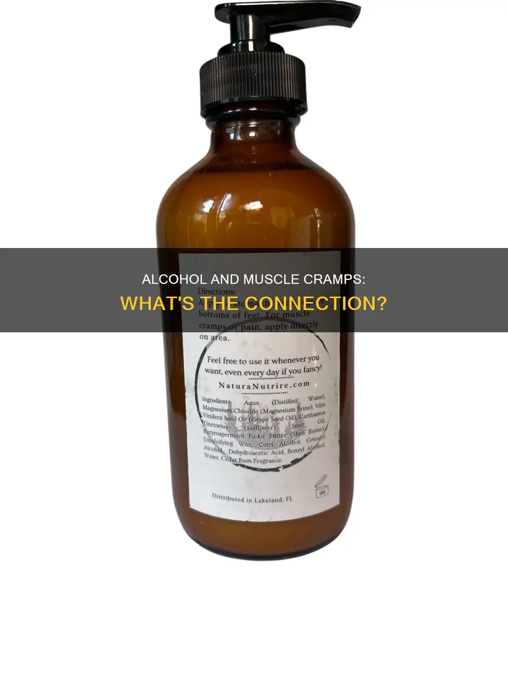 can alcohol cause muscle cramps