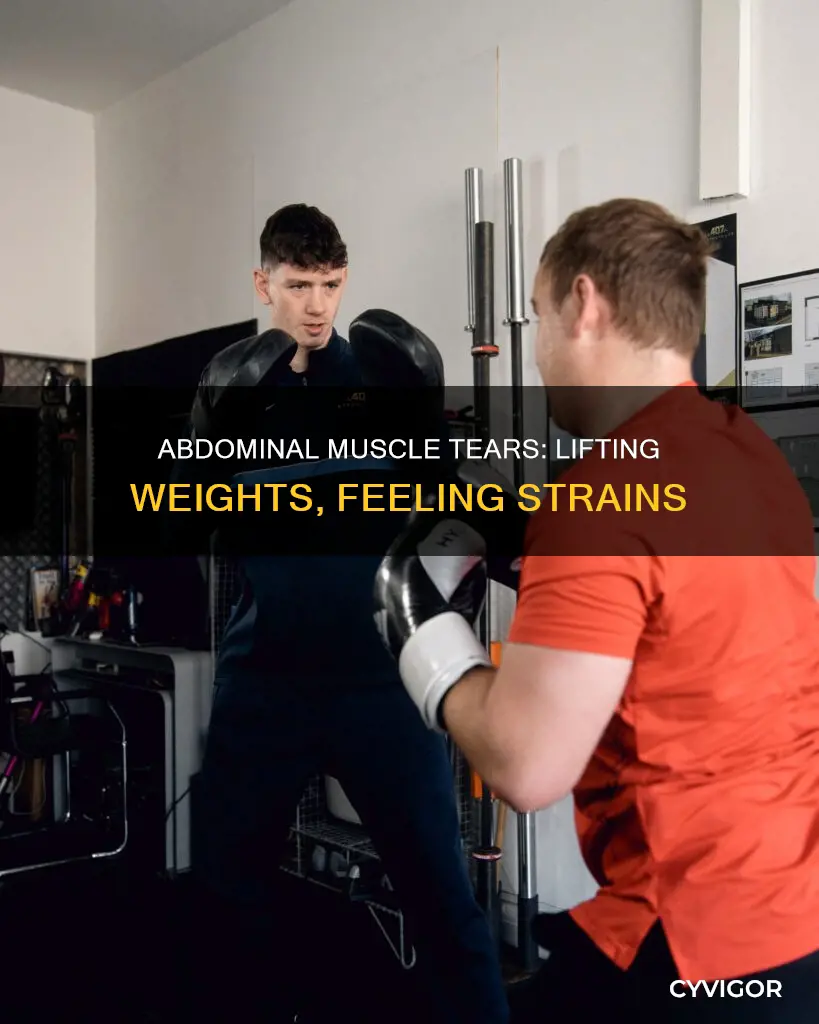 can an abdominal muscle tear cause pain when lifting