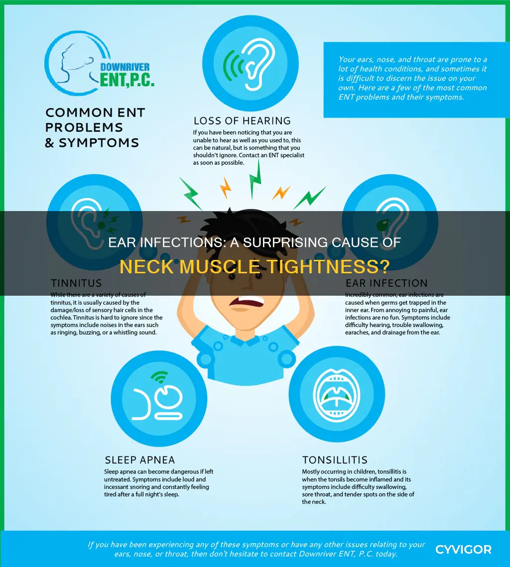 can an ear infection cause neck muscle tightness