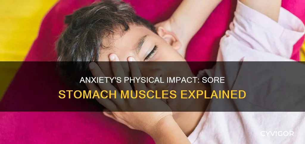 can anxiety cause sore stomach muscles