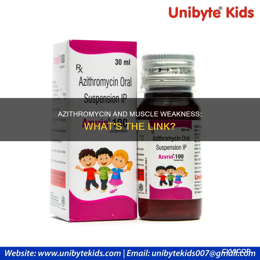 can azithromycin cause muscle weakness
