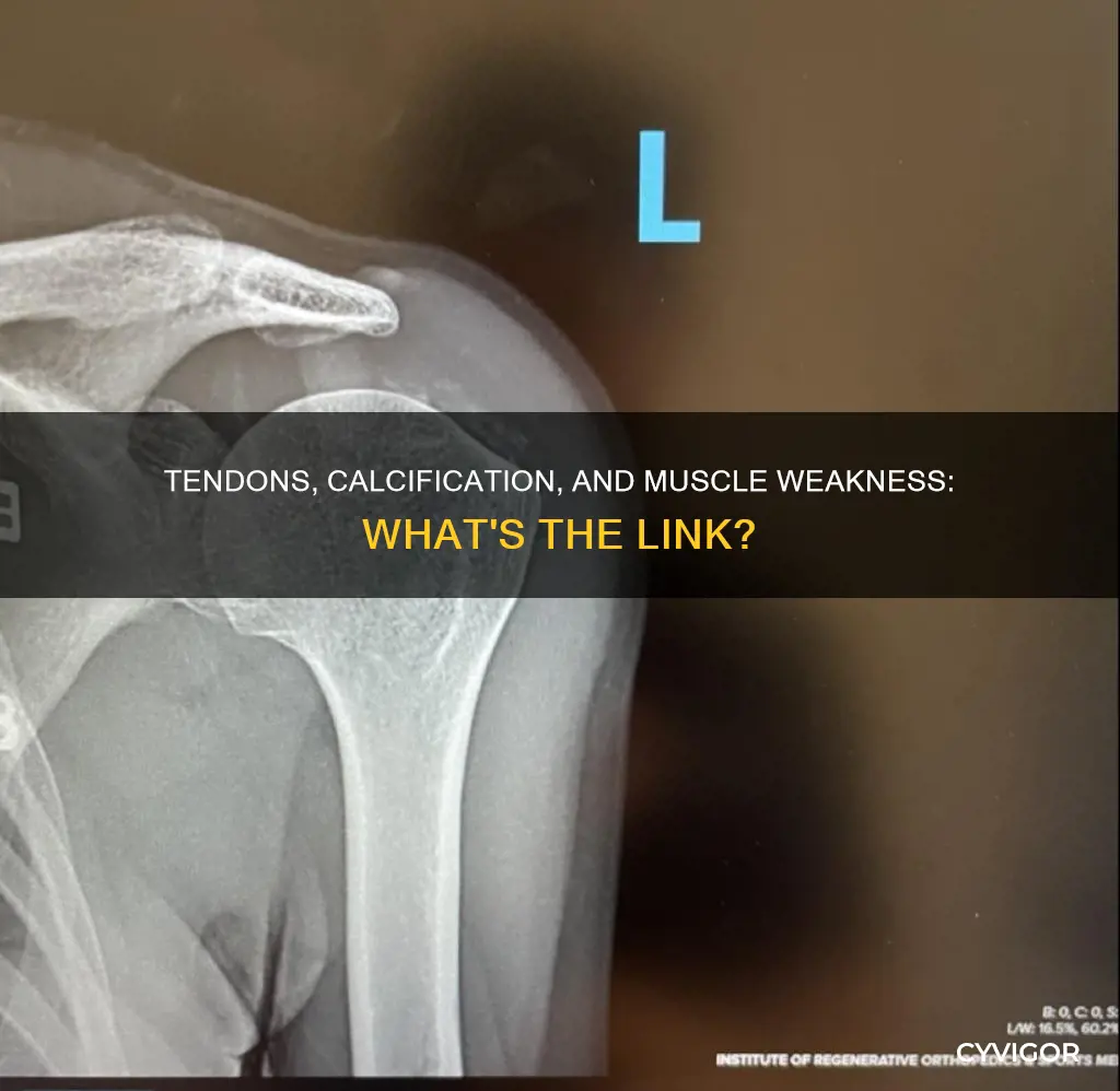 can calcification of tendons cause muscle weakness