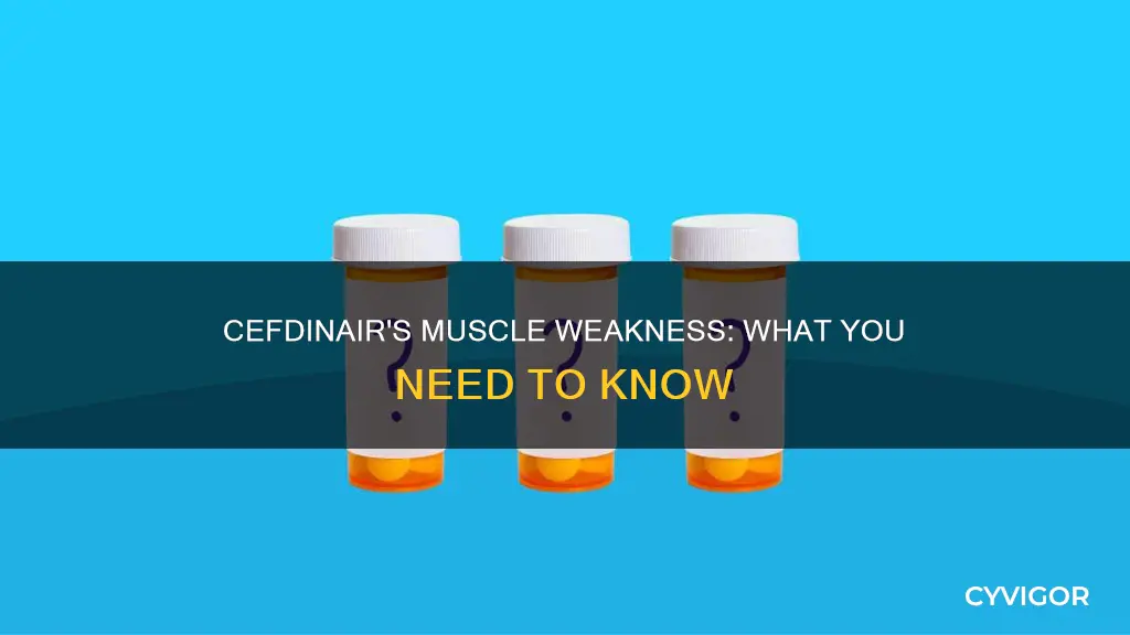 can cefdinair cause muscle weakenss