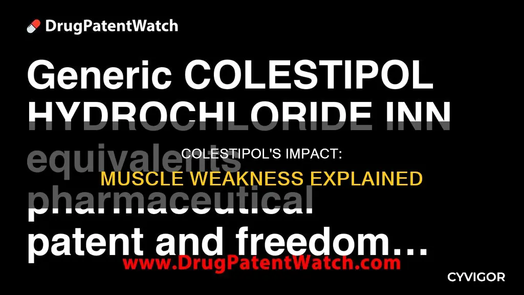 can colestipol cause muscle weakness
