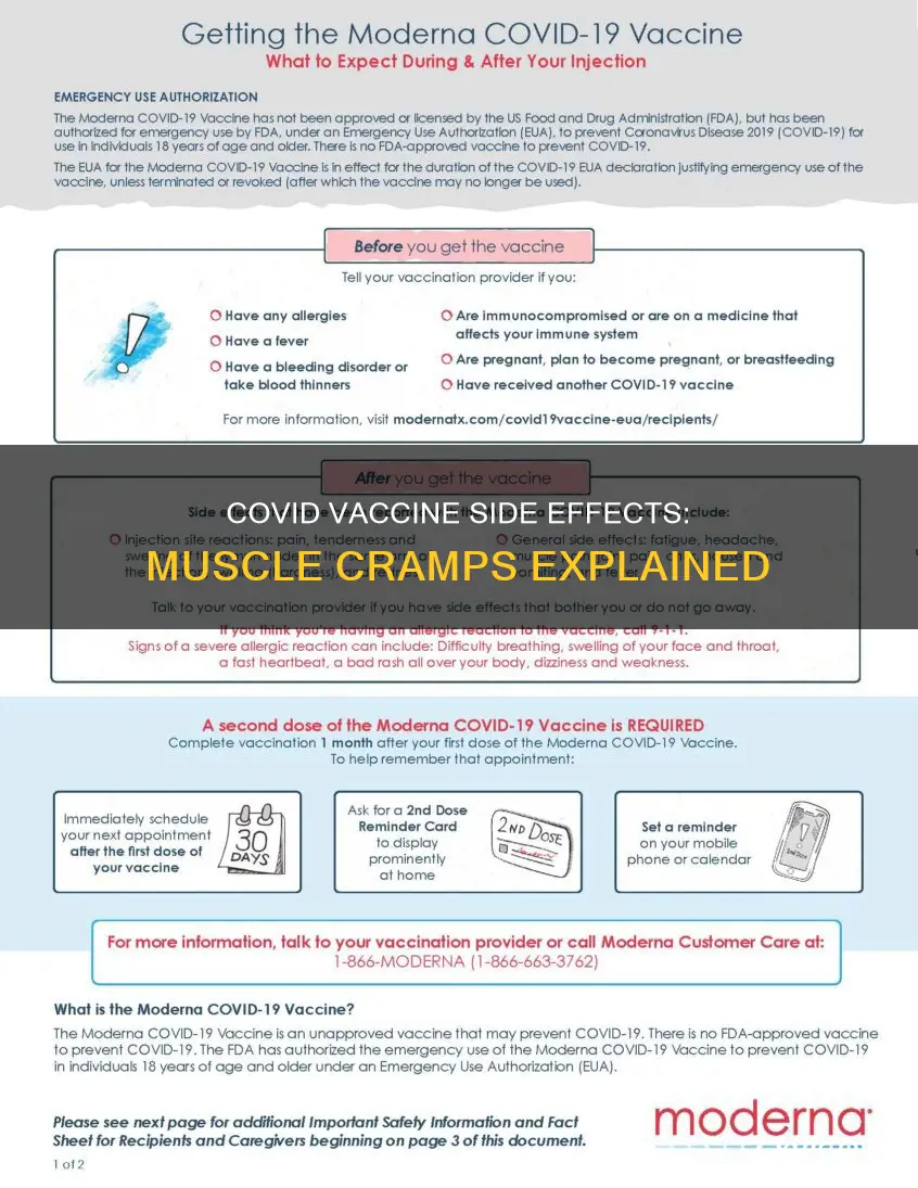 can covid vaccine cause muscle cramps