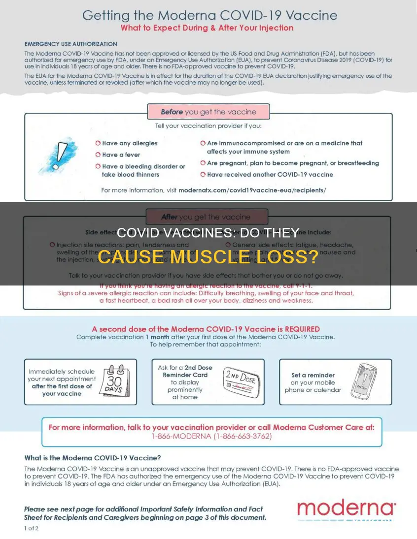 can covid vaccine cause muscle loss