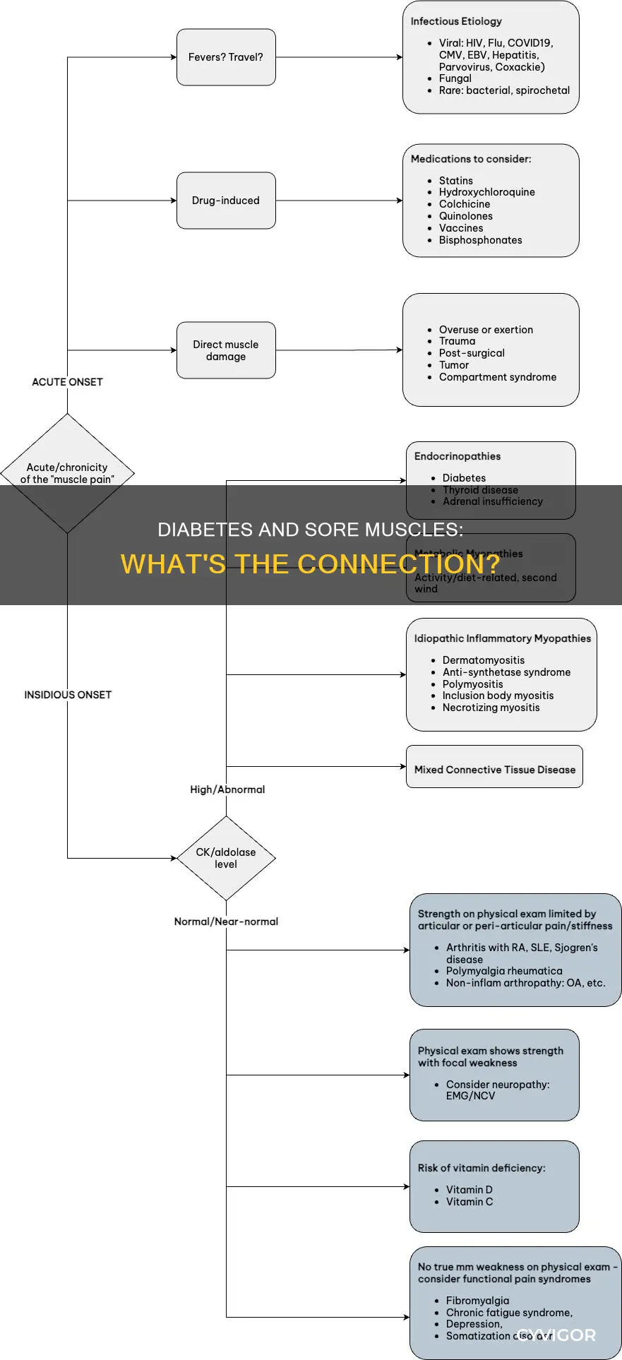 can diabetes cause sore muscles