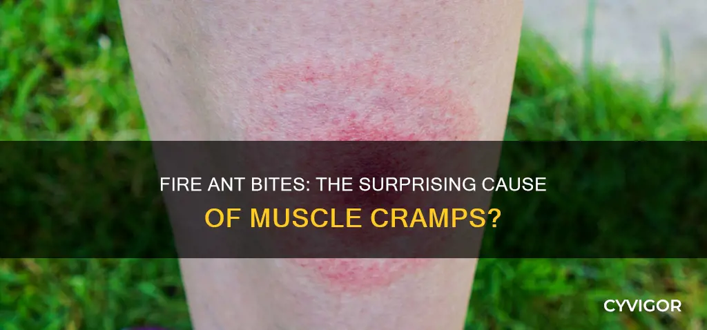 can fire ant bites cause you to have muscle cramps