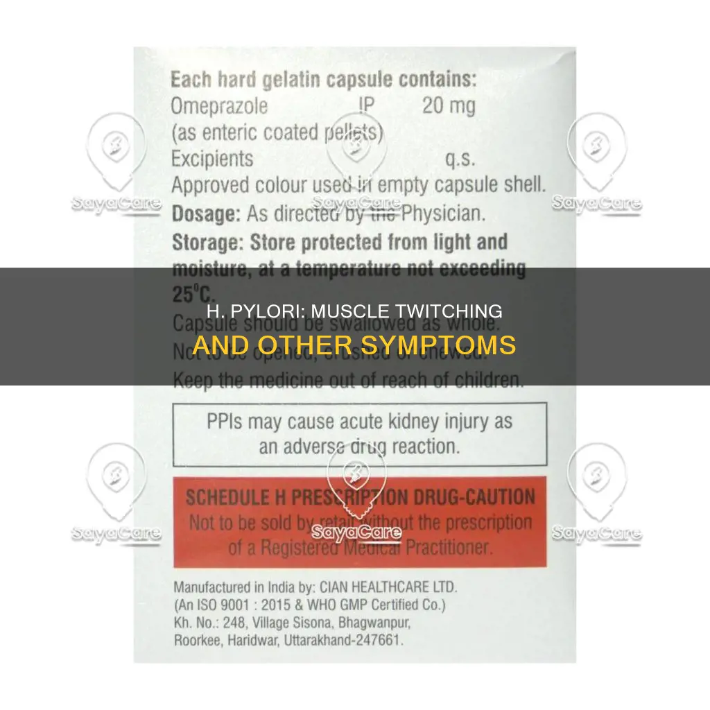 can h pylori cause muscle twitching