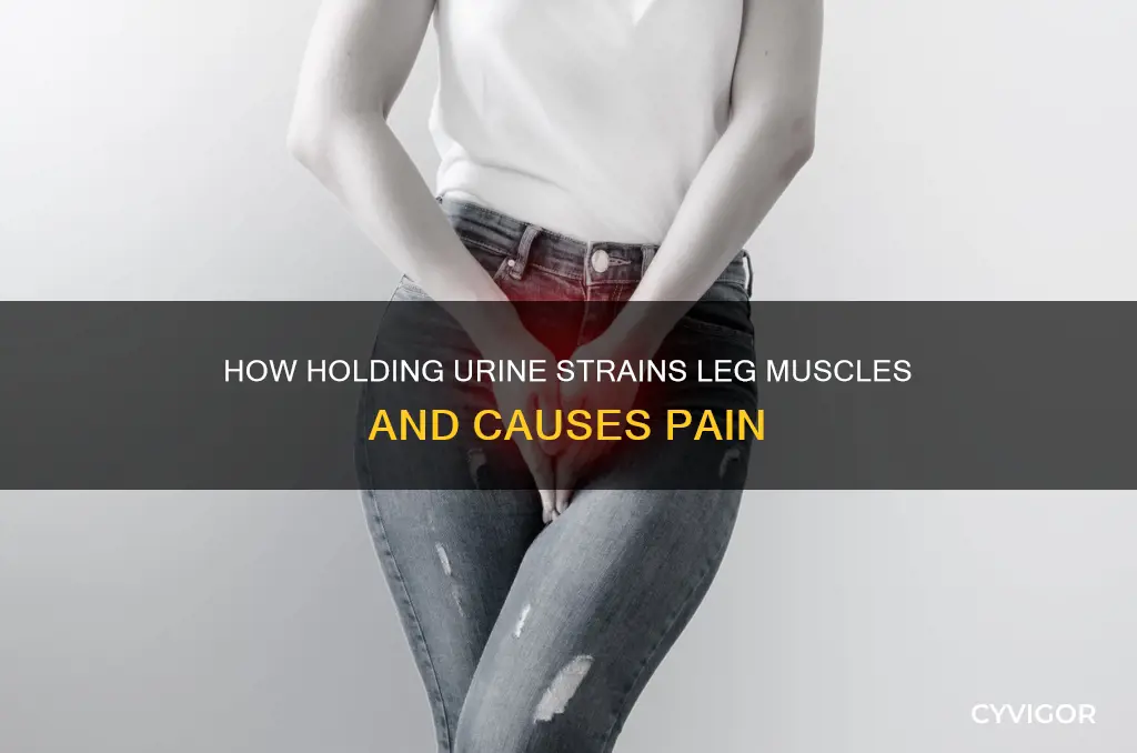 can having to hold urine in cause leg muscle pain