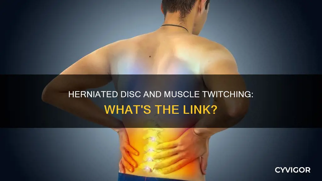 can herniated disc cause muscle twitching