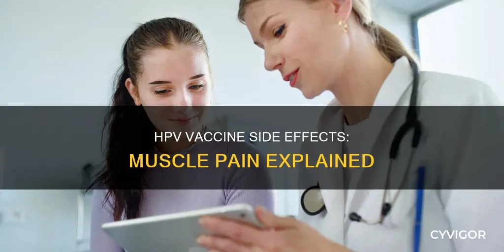 can hpv vaccine cause muscle pain