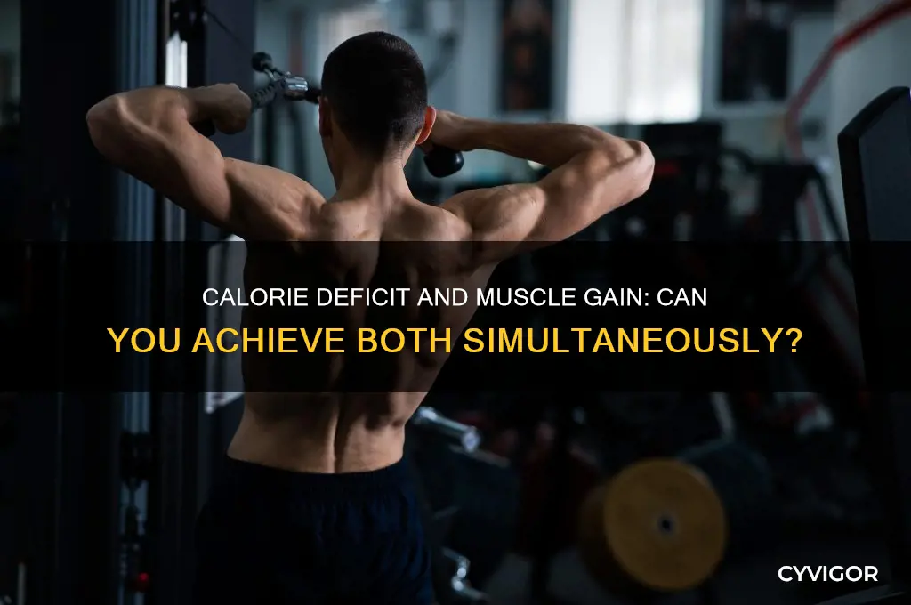 can i be in calorie deficit and gain muscle