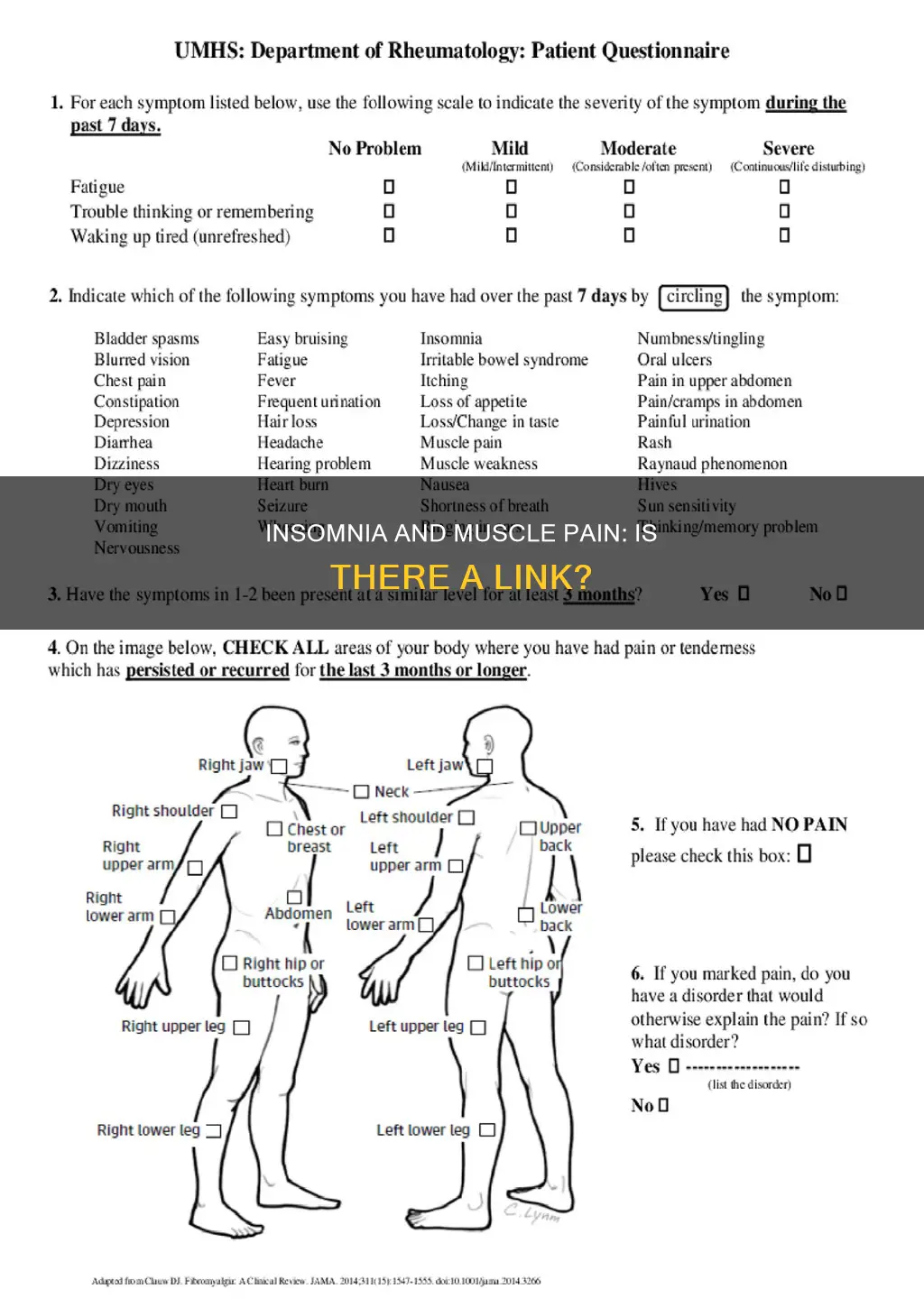 can insomnia cause muscle pain