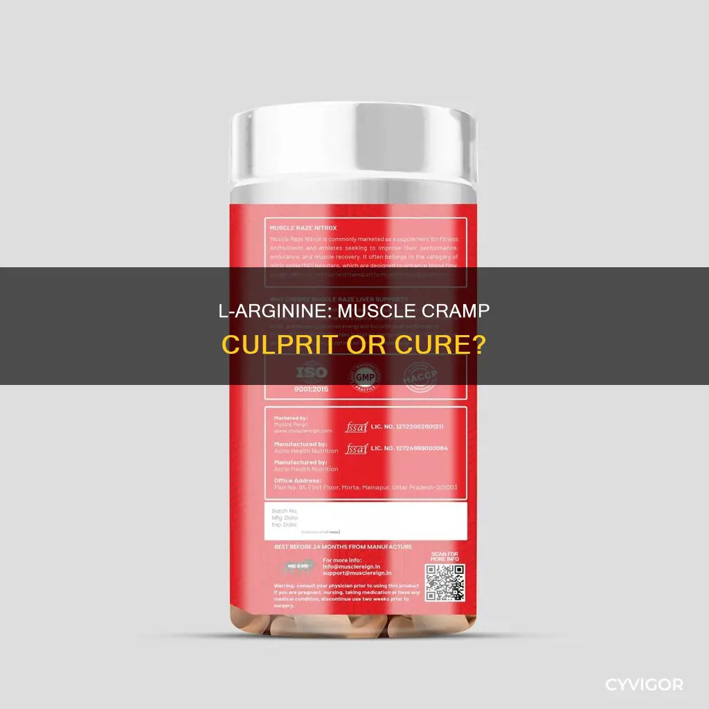 can l arginine cause muscle cramps