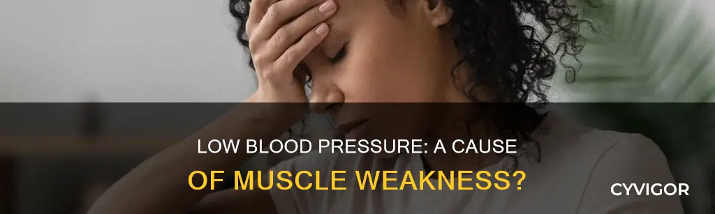 can low blood pressure cause muscle
