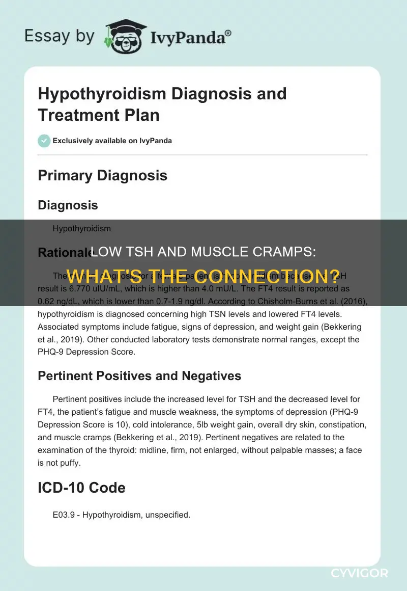 can low tsh cause muscle cramps
