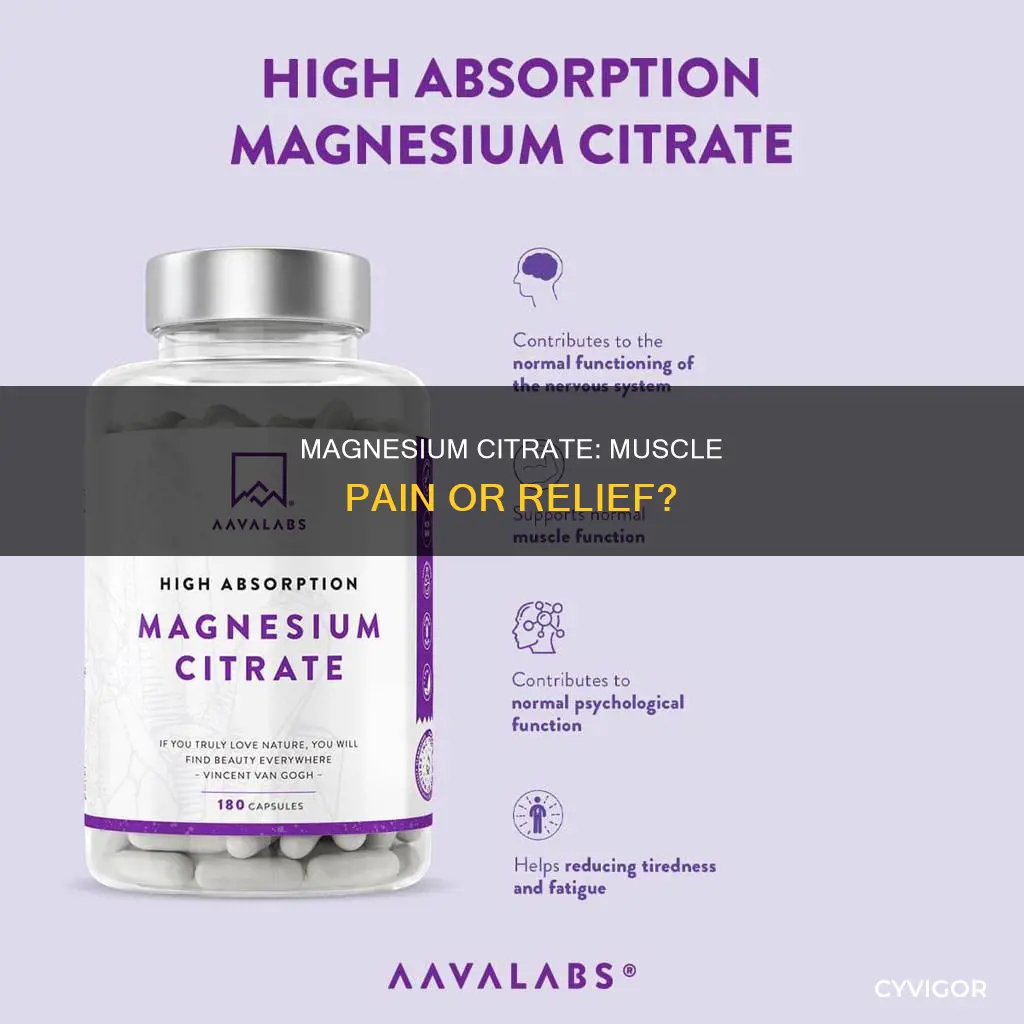 can magnesium citrate cause muscle pain