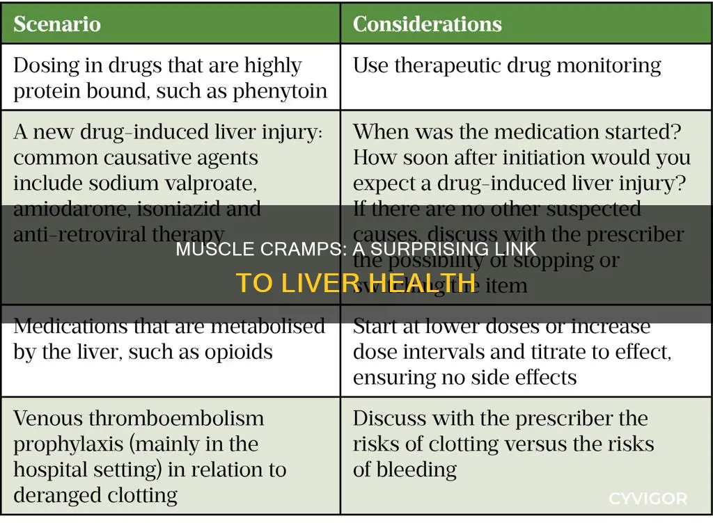 can muscle cramp cause liver damage