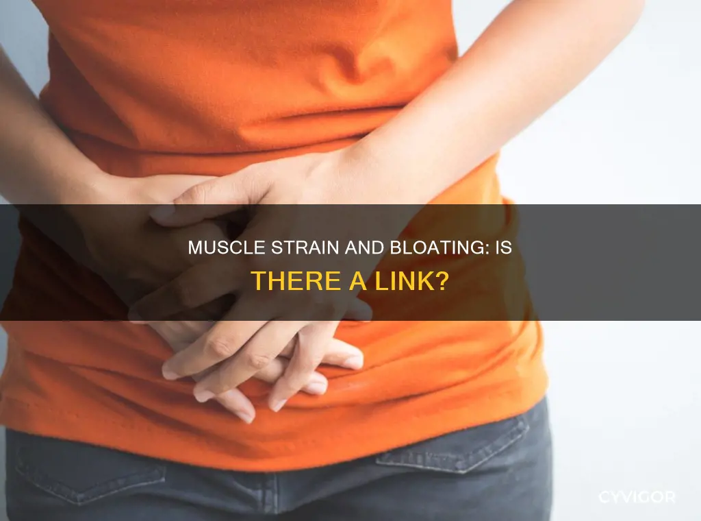 can muscle strain cause bloating